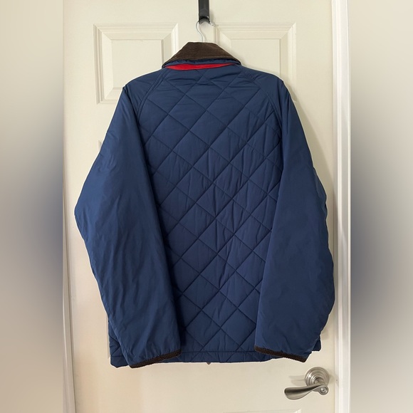 Men’s Vineyard Vines quilted Navy jacket w/brown corduroy collar pockets size L - Picture 8 of 11